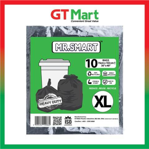 Picture of Mr Smart Garbage Bag Heavy Duty 30'' X 40'' (XL) 10 pcs