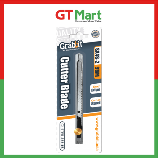 Picture of GRABBIT 9MM METAL SNAP-OFF BLADE CUTTER (STAINLESS STEEL HANDLE)