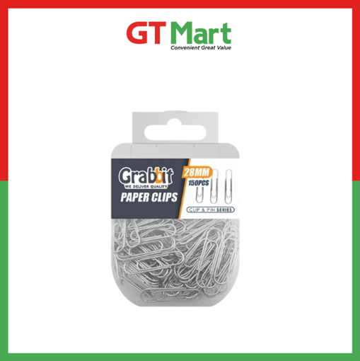 Picture of GRABBIT PAPER CLIPS 50MM ROUND SILVER (50PCS)